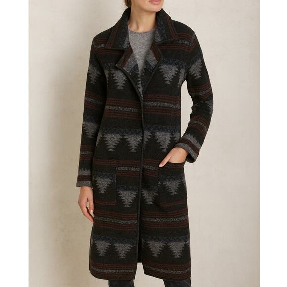 Peruvian Connection Vendome Baby Alpaca Blanket Coat Southwest - Picture 1 of 7